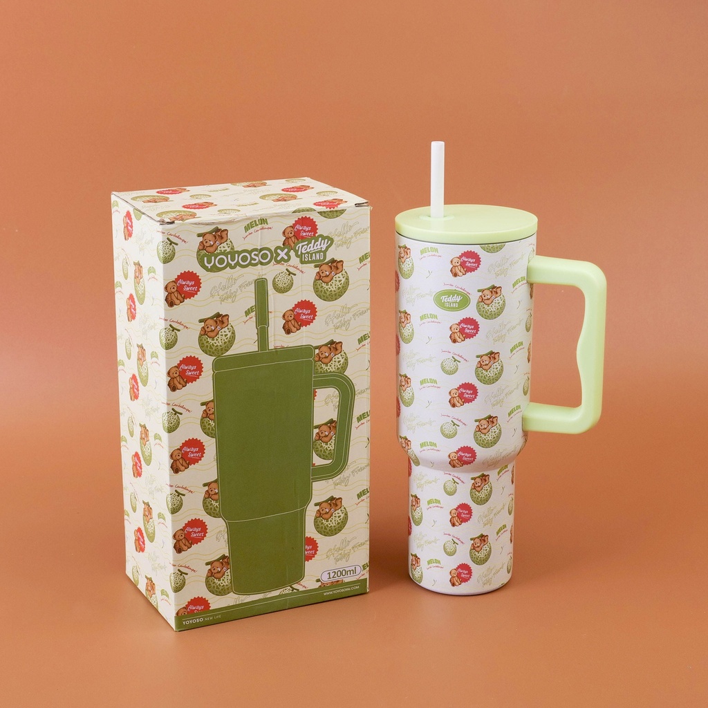 TEDDY ISLAND Series Large-capacity Thermos Cup Model B - 1.2L