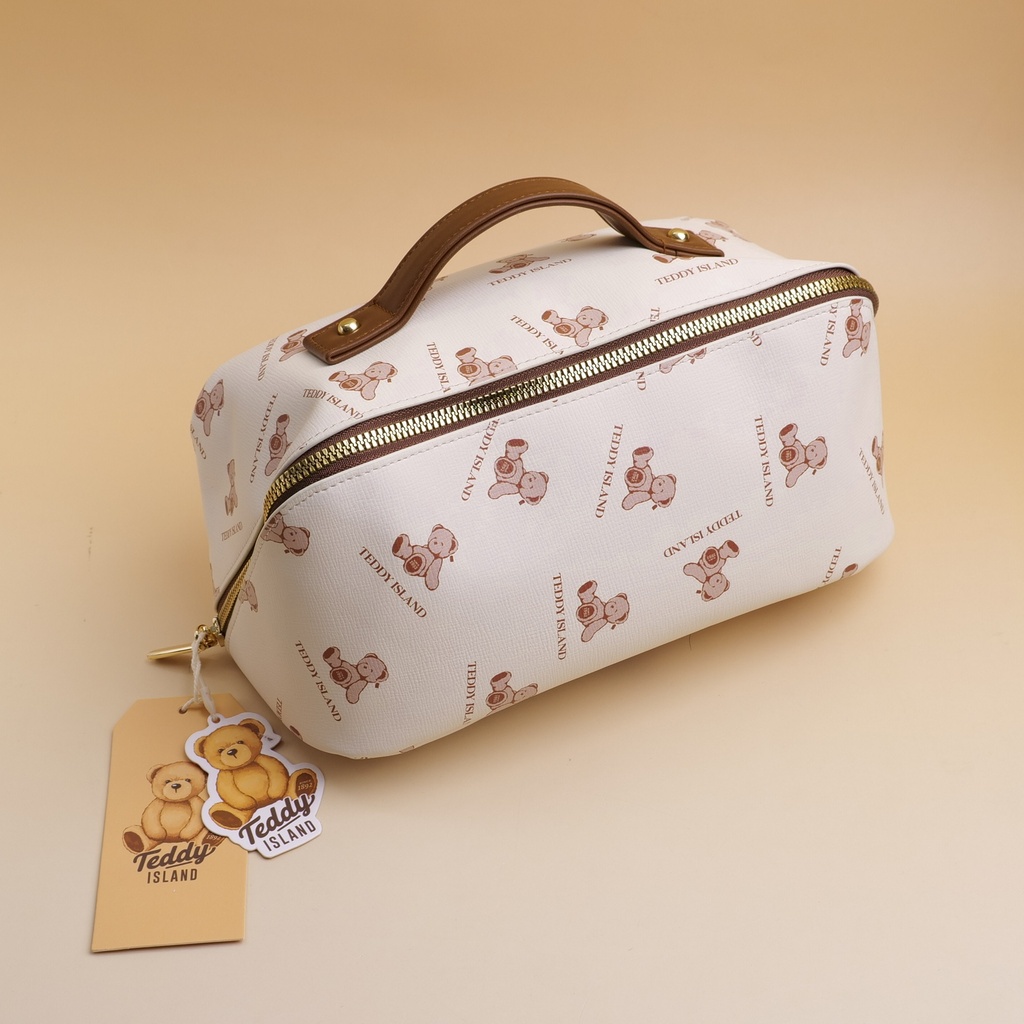 TEDDY ISLAND Series Multi-functional Cosmetic Bag -Coffee