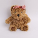 TEDDY ISLAND Series Bow Plush Keychain - Pink