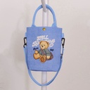 TEDDY ISLAND Series Hand-carry Crossbody Shoulder Bag - light blue