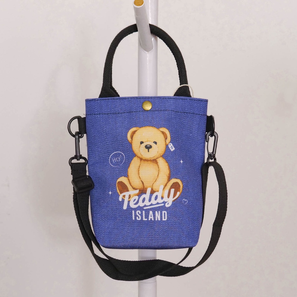 TEDDY ISLAND Series Hand-carry Crossbody Shoulder Bag -Blue