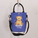 TEDDY ISLAND Series Hand-carry Crossbody Shoulder Bag -Blue
