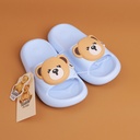 TEDDY ISLAND Series Simple Children's Slippers Blue Size 200