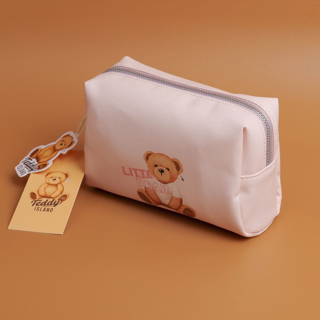 TEDDY ISLAND Series Pillow Cosmetic Bag -Pink