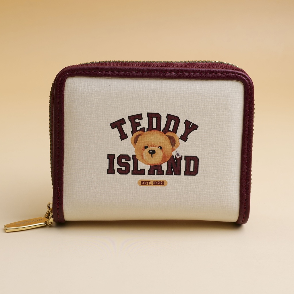 TEDDY ISLAND Series Short Wallet -Red