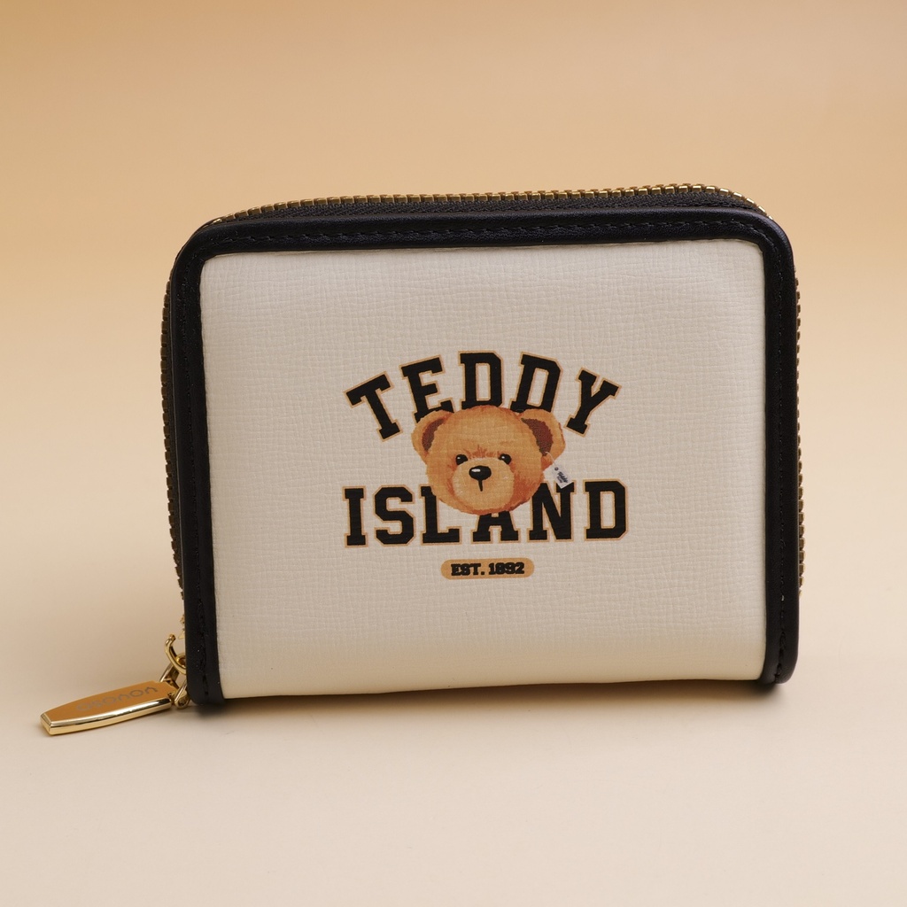 TEDDY ISLAND Series Short Wallet -Black