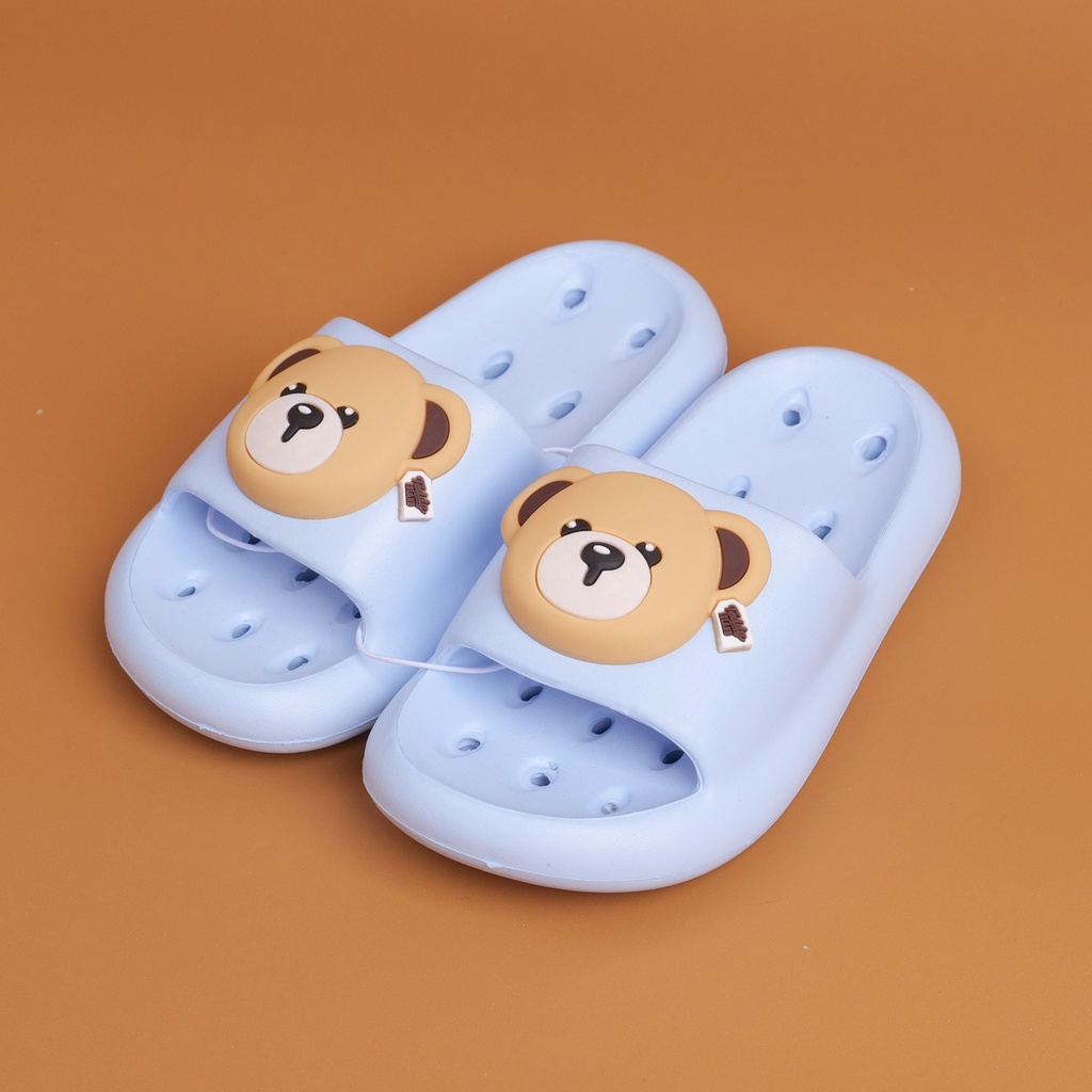 TEDDY ISLAND Series Children's Bathroom Slippers Blue Size 220