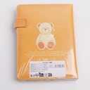TEDDY ISLAND Series A5 Orange Magnetic Buckle Notebook - Colored Inner Page 96 PCS