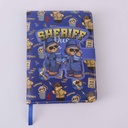 TEDDY ISLAND Series Blue Magnetic Button Notebook B6 - Colored Inner Pages 112 PCS