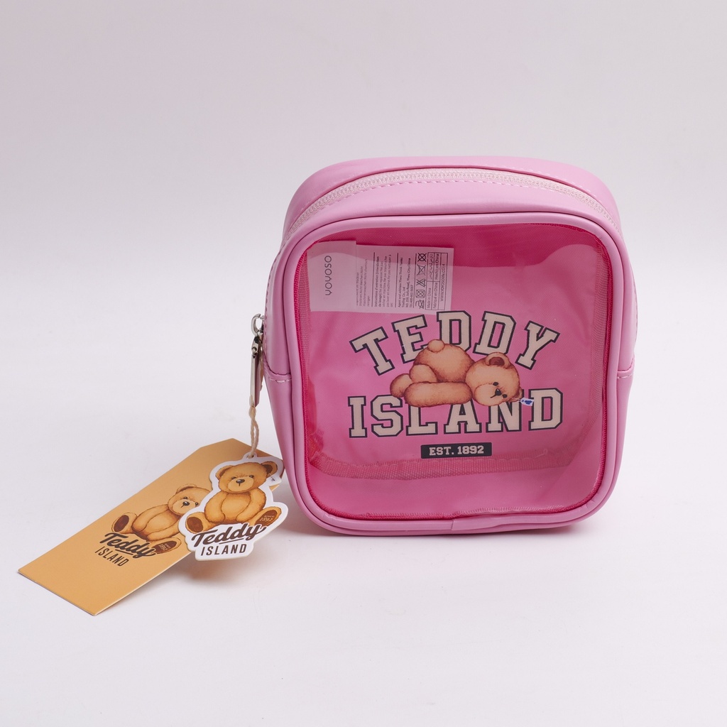 TEDDY ISLAND Series Square Cosmetic Bag