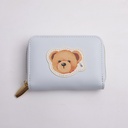 TEDDY ISLAND Series Short Accordion Wallet - blue