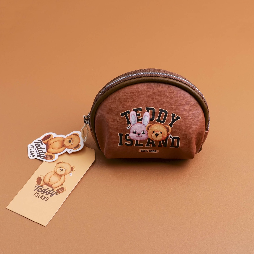 TEDDY ISLAND Series Small Wallet -Coffee