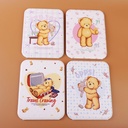 TEDDY ISLAND Series Homebody Bear Large-sized Folding Leather Mirror
