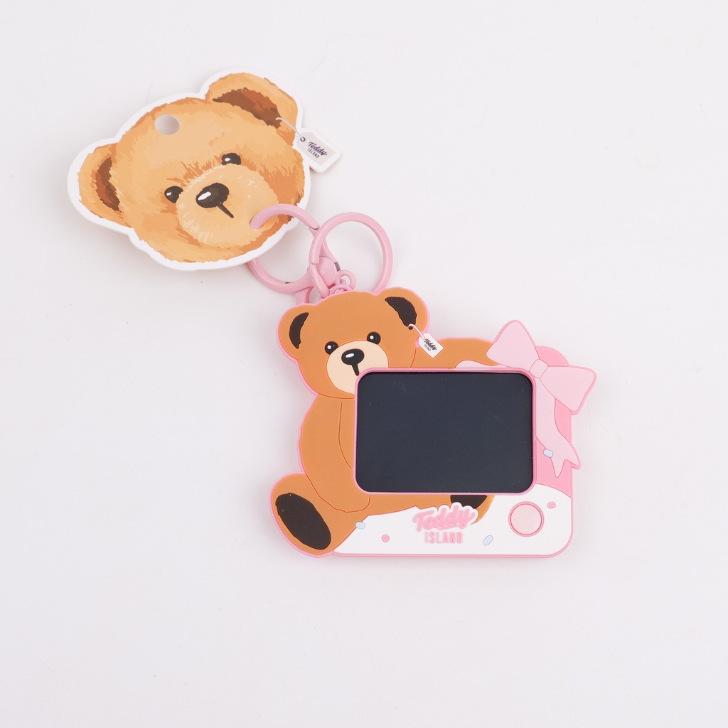 TEDDY ISLAND Series Drawing Board Keychain - Pink