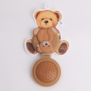 TEDDY ISLAND Series - Sitting-bear-shaped Folding Mirror Comb