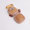 TEDDY ISLAND Series - Square-shaped Folding Mirror Comb