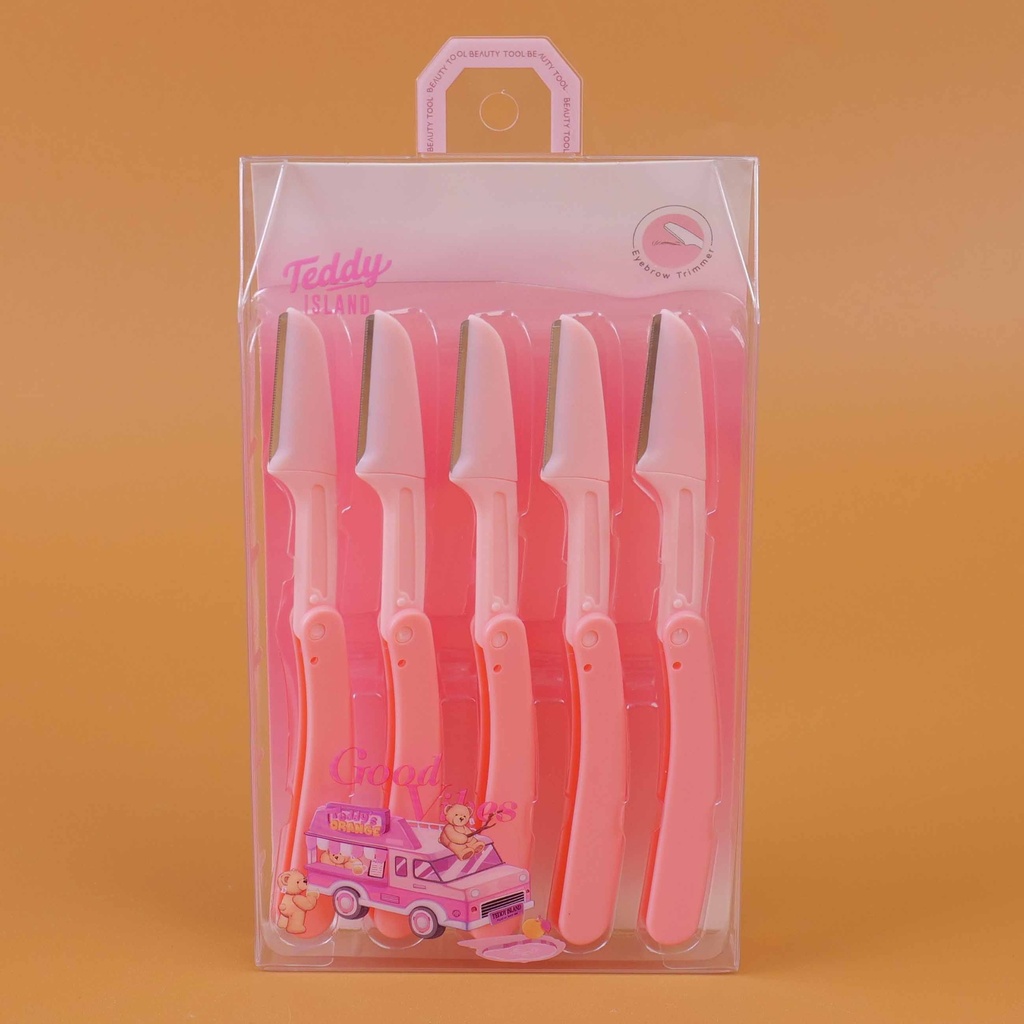 TEDDY ISLAND Series Sharp Folding Eyebrow Razor 5pcs Set