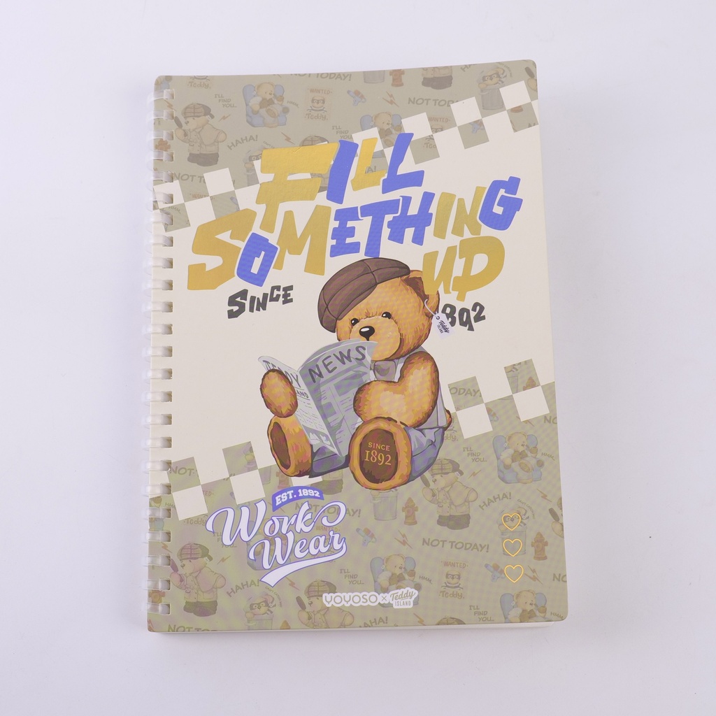 TEDDY ISLAND Series A5 Spiral Notebook k-Lined Inner Page 68PCS-2