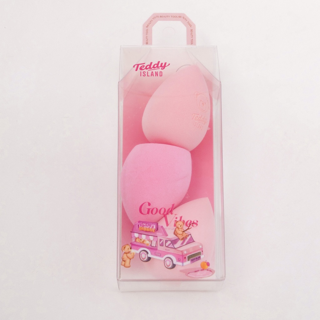 TEDDY ISLAND Series Dense Beauty Blender 3pcs Set