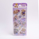 TEDDY ISLAND Series Oil-Ink Sticker (Blue + Purple)
