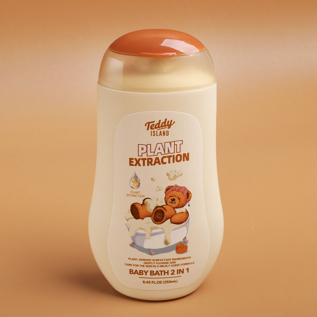 TEDDY ISLAND Series Bath and Shampoo 2-in-1 250ml