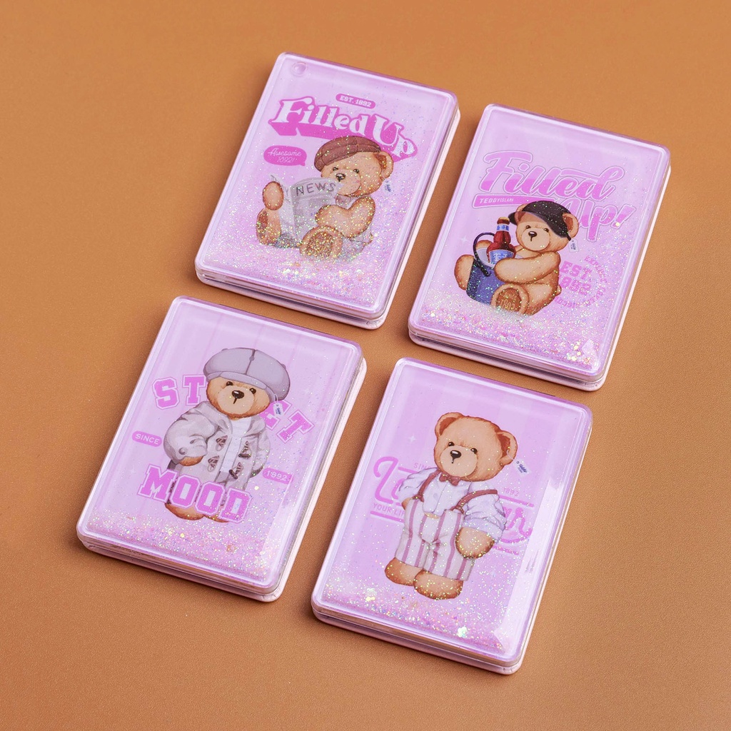 TEDDY ISLAND Series Flowing Sand Square Portable Mirror
