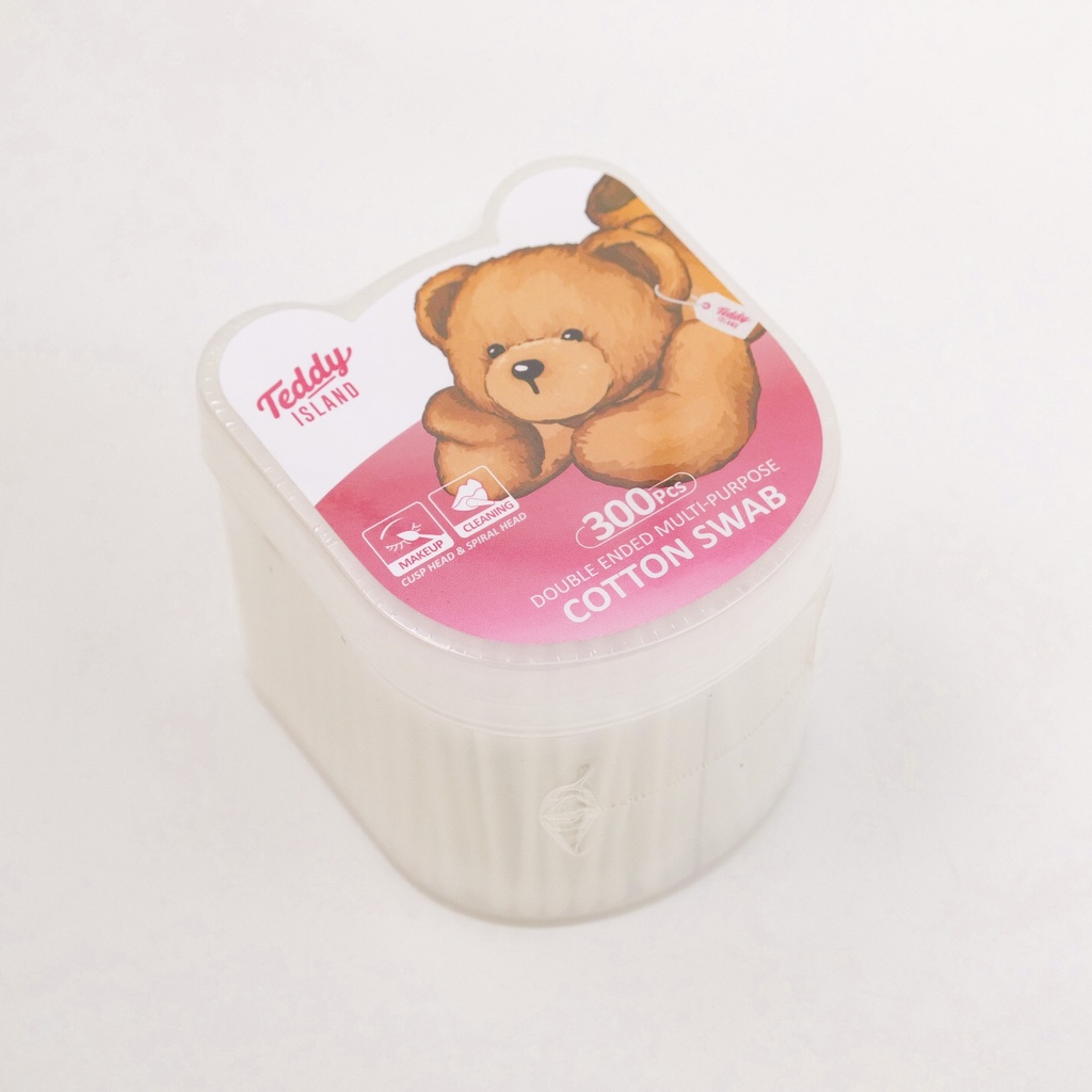TEDDY ISLAND Series Double-Ended Cotton Swabs 500pcs Set