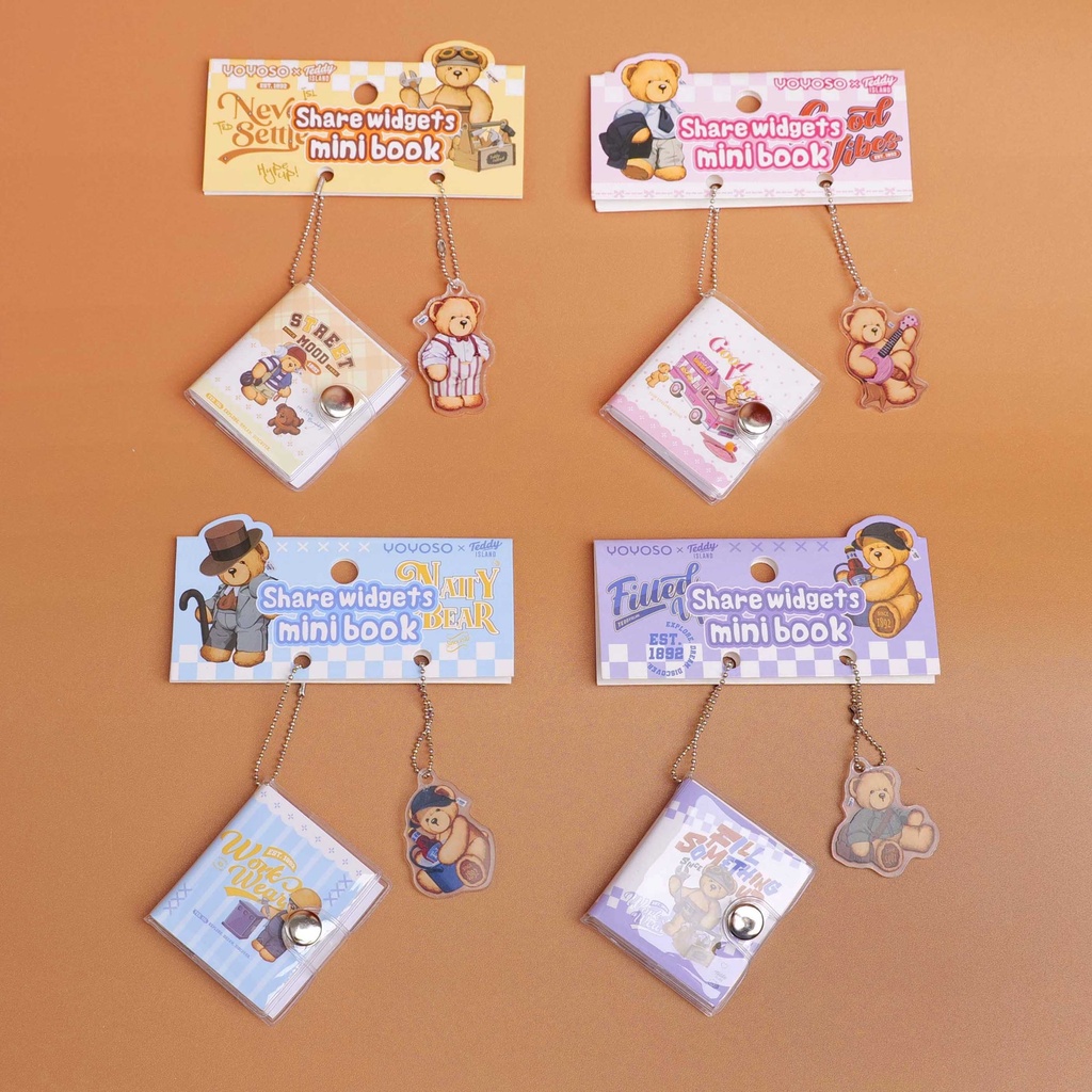 TEDDY ISLAND series sharing hanging MINI notebook - 60 blank inner pages