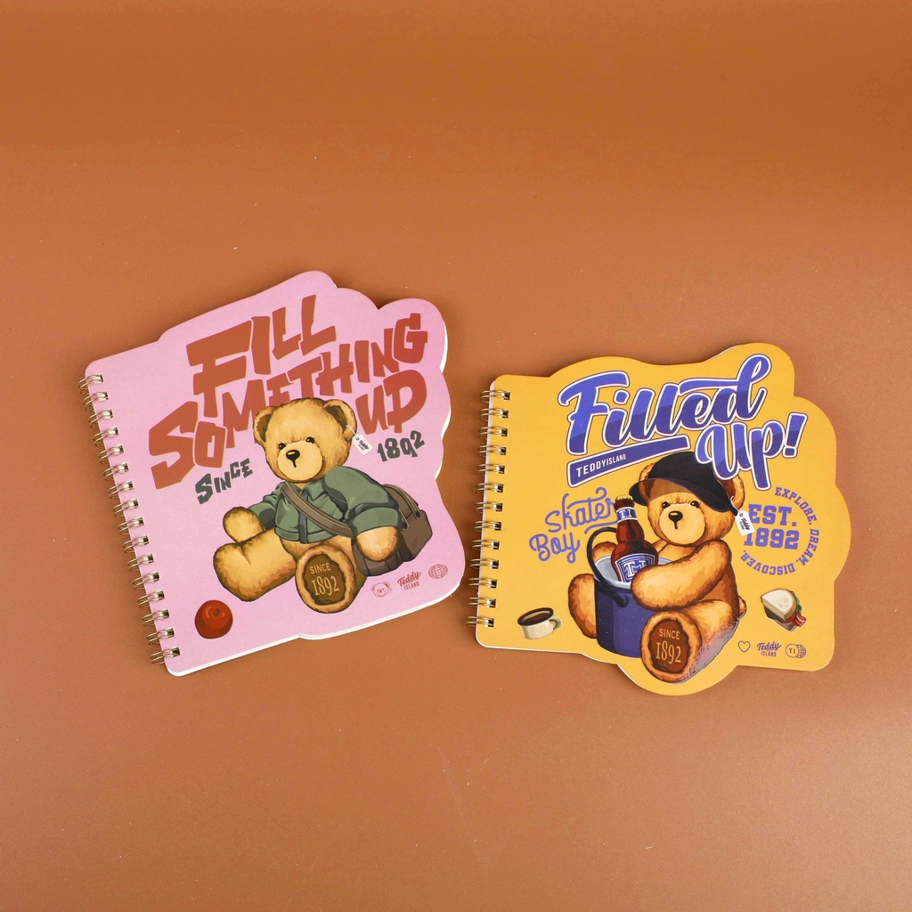 TEDDY ISLAND Series B6 Shaped Sewn Notebook - Lined Inner Pages 60 PCS-1