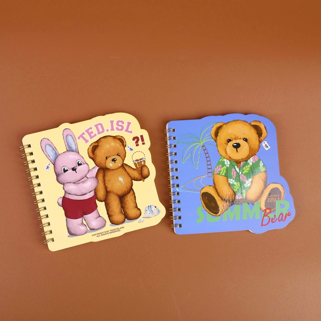 TEDDY ISLAND Series B6 Shaped Sewn Notebook - Lined Inner Pages 60 PCS-3