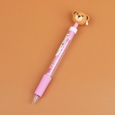 TEDDY ISLAND Series   Pink Rotating Sketch Gel Pen - Blue Core