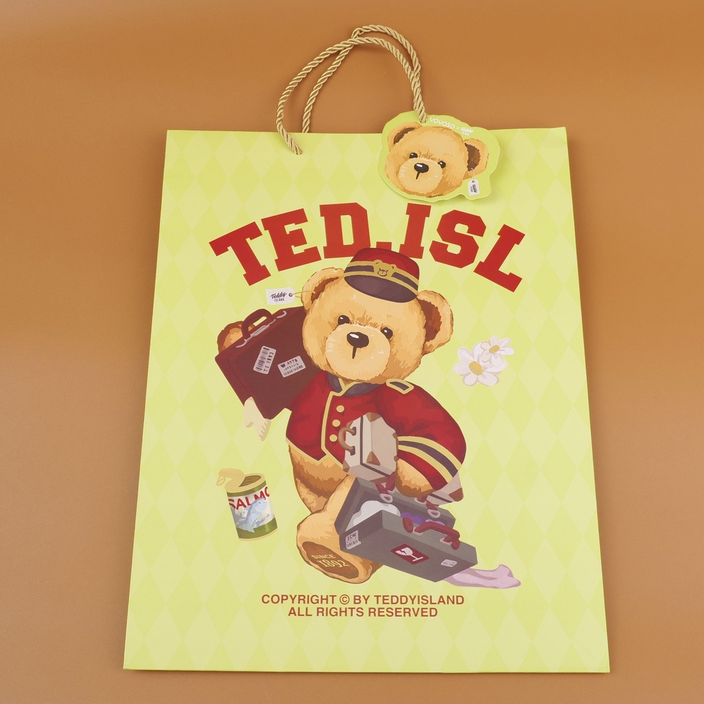 TEDDY ISLAND Series Green Gift Bag L