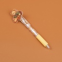 TEDDY ISLAND Series    Beige Sticker Gel Pen - Blue Core