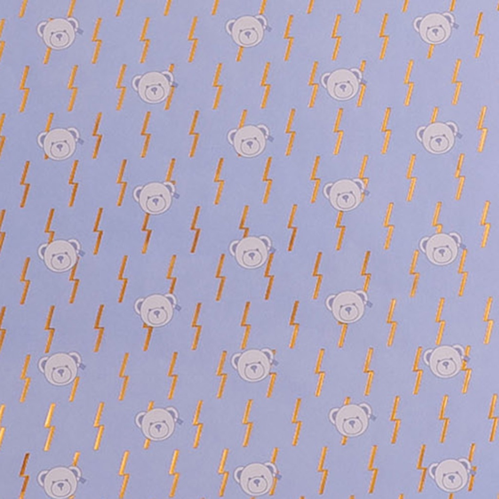 TEDDY ISLAND Series  Concise Blue Powder Coating Packing Paper 50*70cm