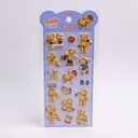 TEDDY ISLAND Series Foam Sticker (Orange + Blue)