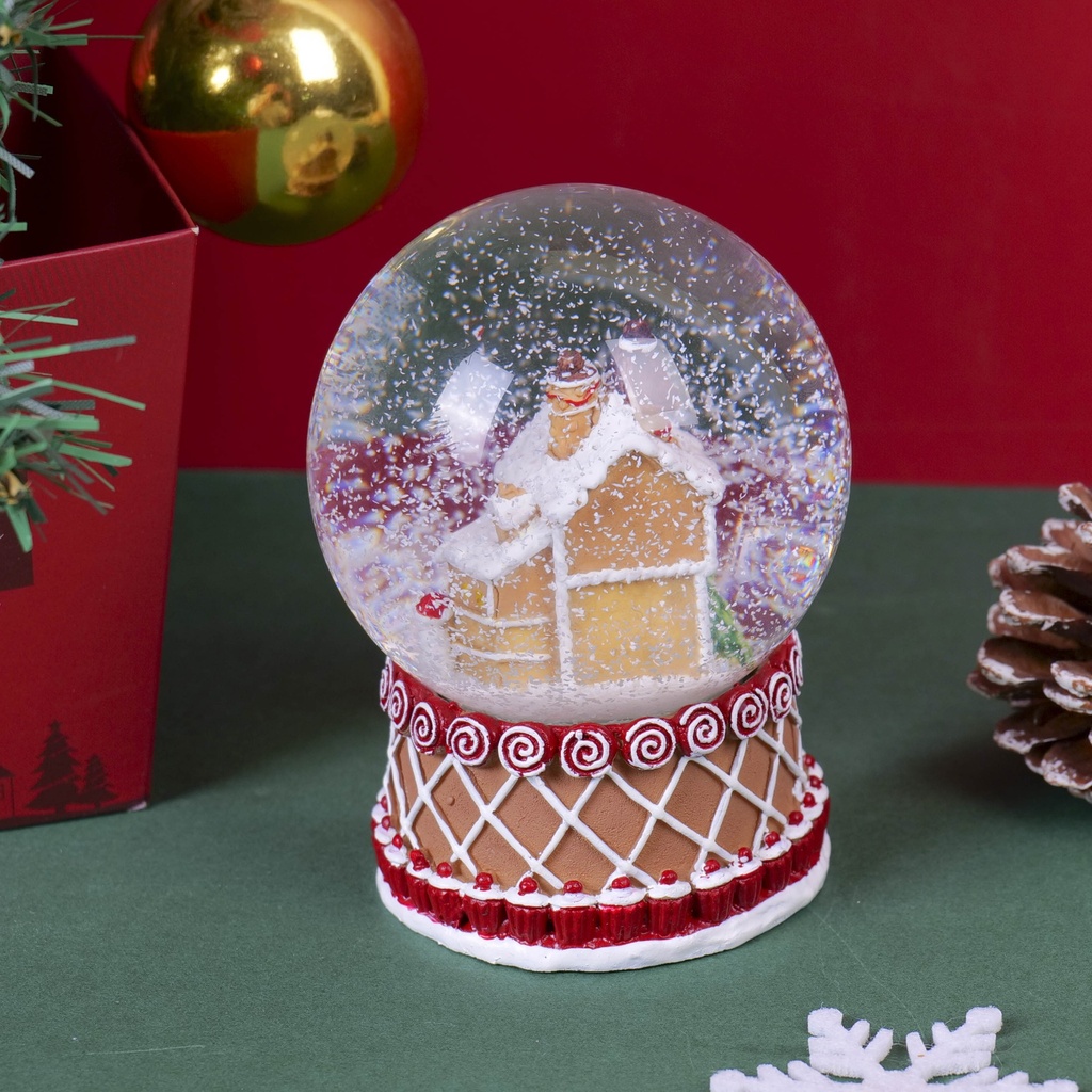 Christmas Series - Brown Christmas Tree House Snow Globe 80#  HY-SJQ8010