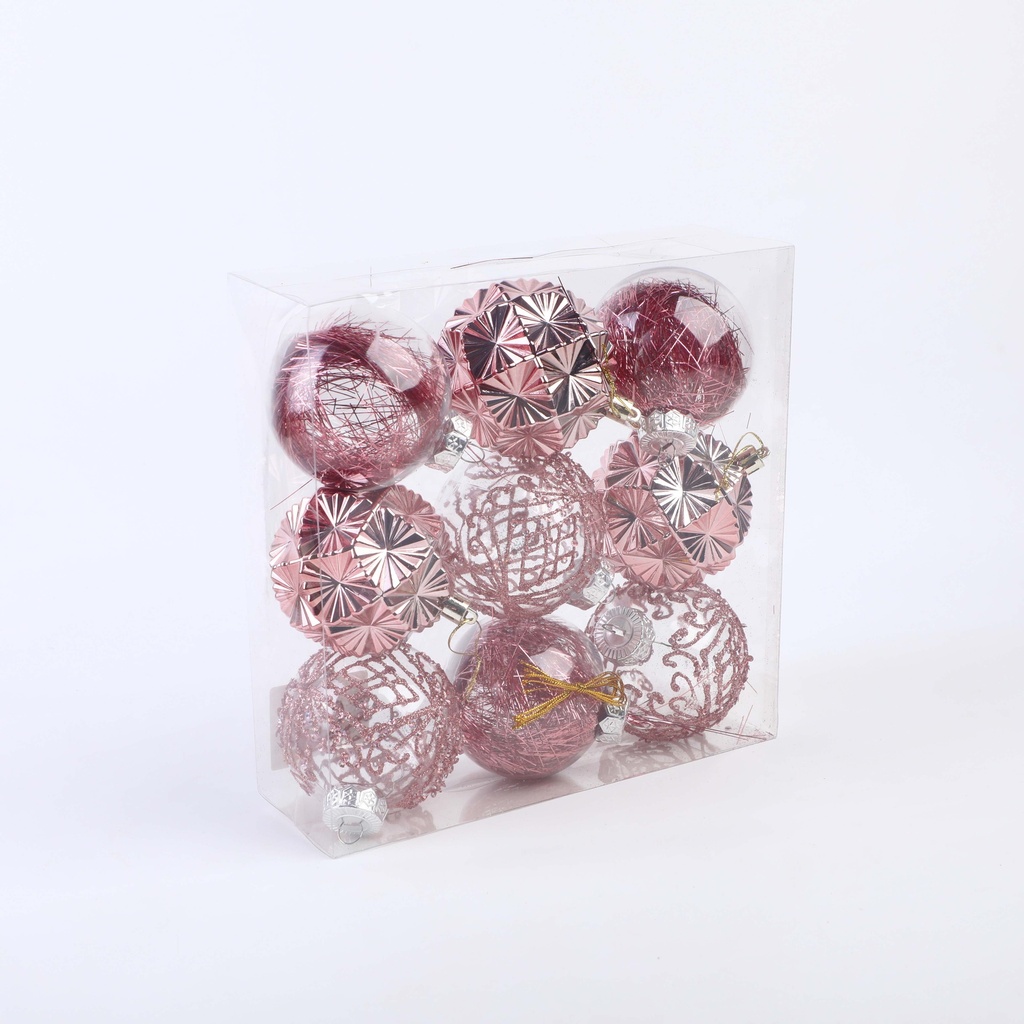 Colorful Christmas Balls (9 Pieces) - 6