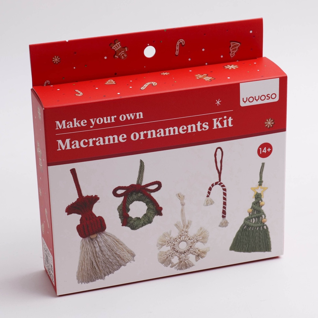 DIY Cotton Rope - Hanging Decorations 5 Pieces- Christmas Three-piece Set