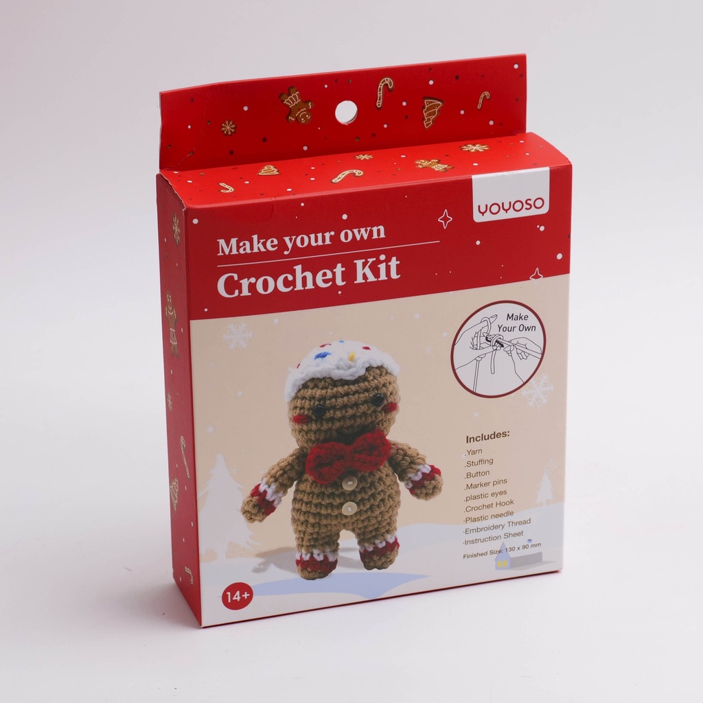 DIY Milk Cotton Crochet Series - Christmas Gingerbread Man
