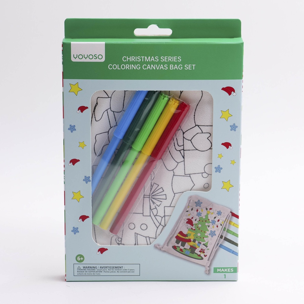 DIY Christmas Series - Coloring Canvas Bag Set