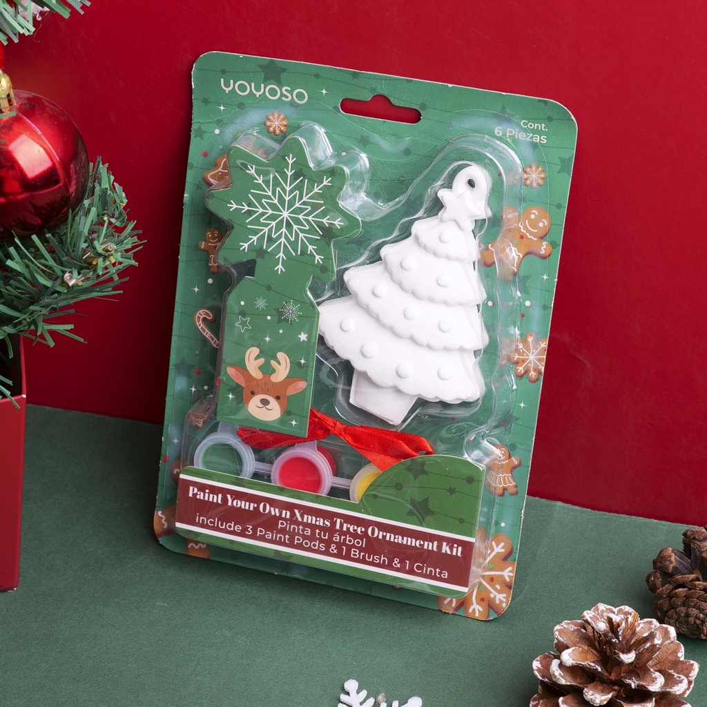 DIY Christmas Series - Christmas Tree Plaster Painting (with Hanging Rope)