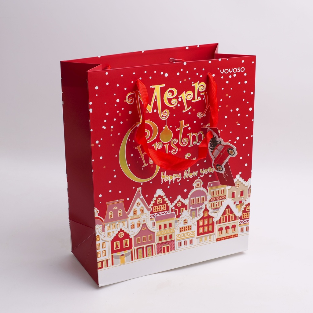 Christmas Series - Fairy Tale Town Gift Bag Vertical Size L
