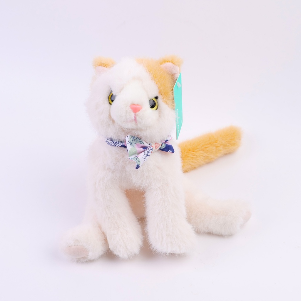 Lucky Yellow Soothing cat plush doll -25cm(Plastic Eyeball)