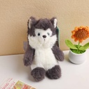 Puff Series – Gray Dog Plush – 15cm