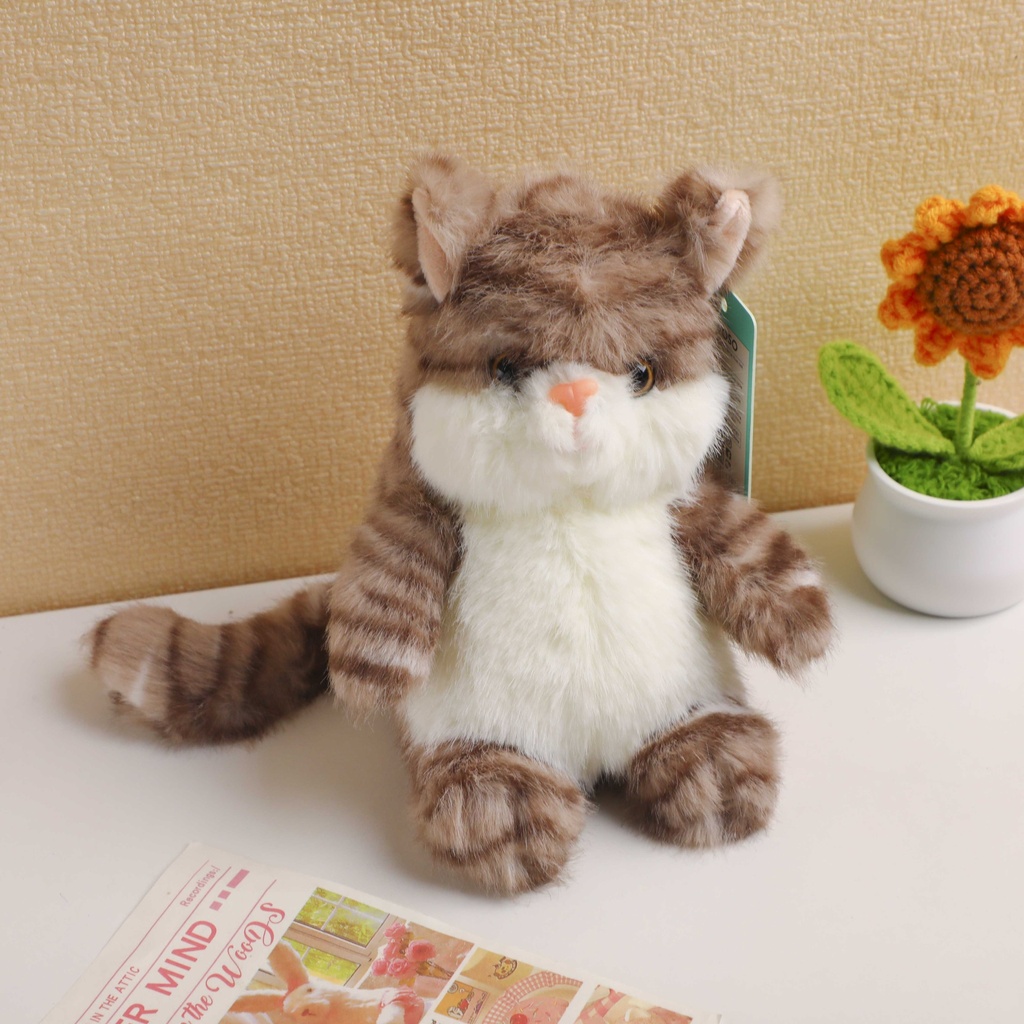 Puff Series – Gray Cat Plush – 15cm