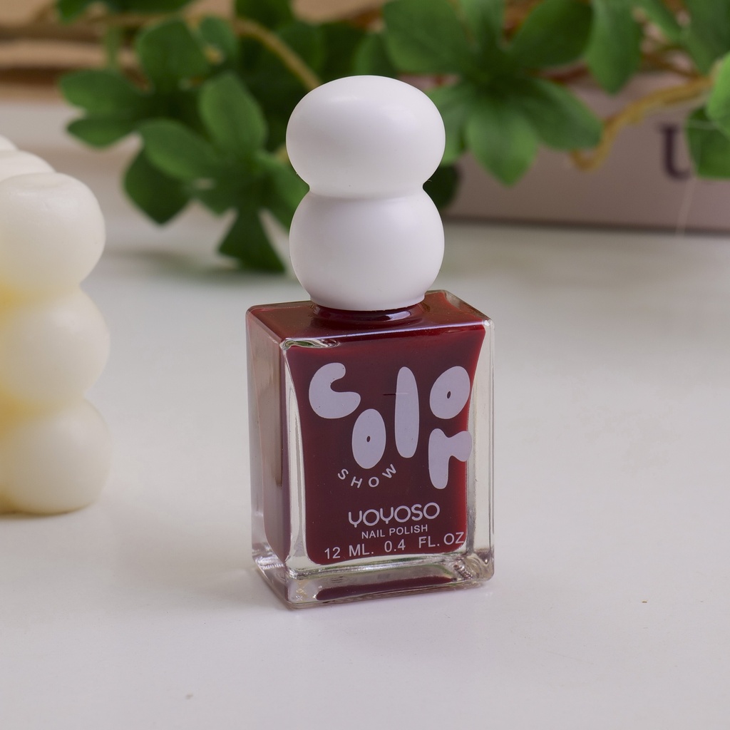 Cute Double-Ball Nail Polish - Blood Red