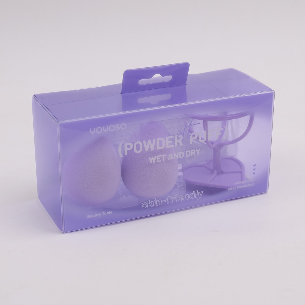 Diagonally-cut 2-pack Beauty Blenders &Storage Tray Set