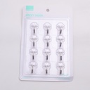 Traceless square sticky hook 12pcs set