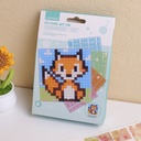DIY Pixel Art Fox Ornament Set