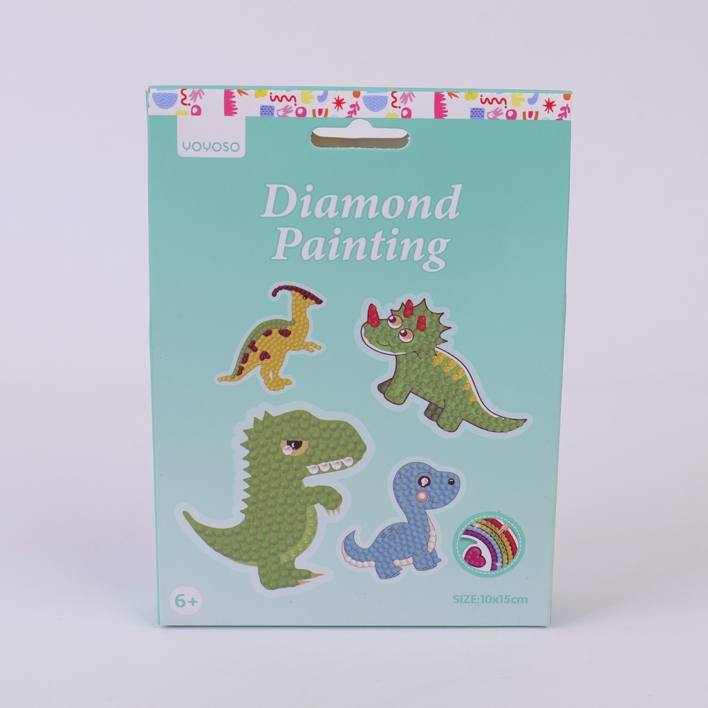 DIY Diamond Painting - Dinosaur Stickers 2-in-1